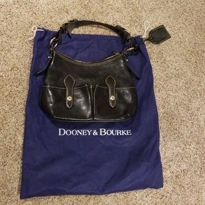Black leather Dooney and Bourke handbag